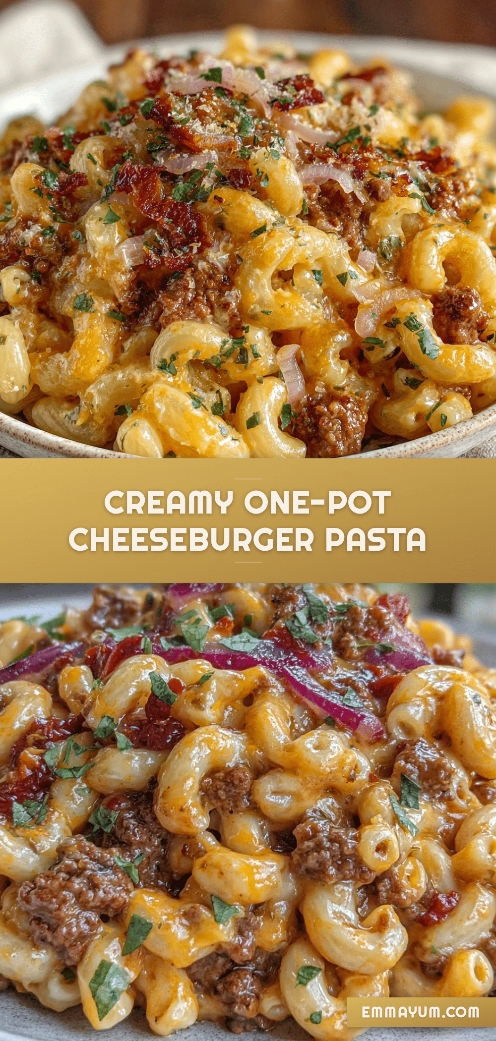 creamy one-pot cheeseburger pasta recipe