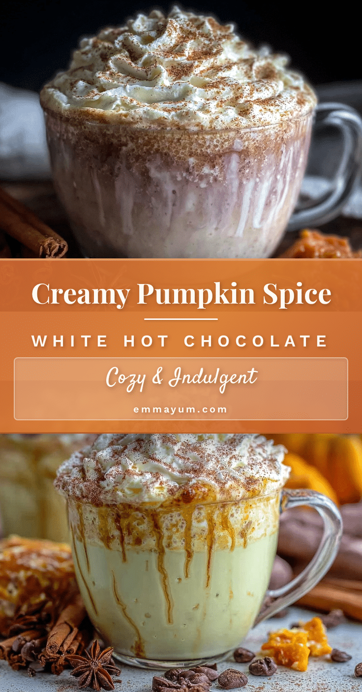 creamy pumpkin spice white hot chocolate recipe