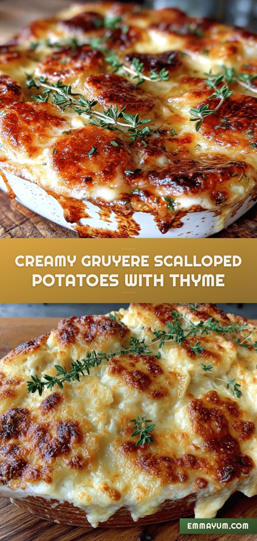 creamy scalloped potatoes with gruyere and thyme recipe