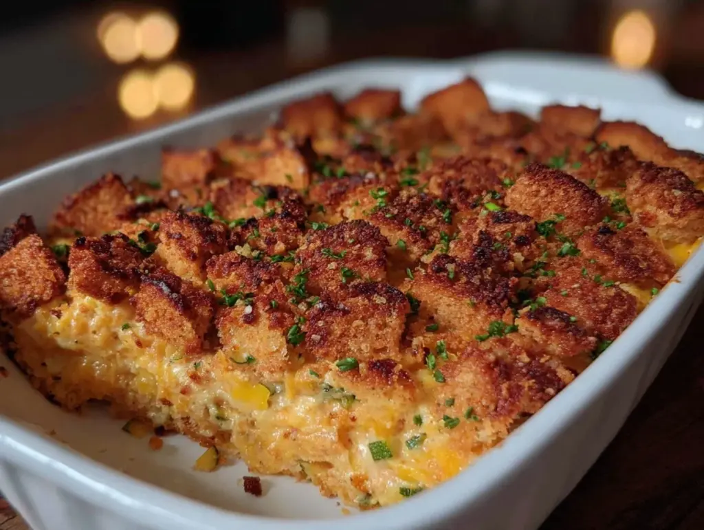 creamy southern squash casserole - featured image