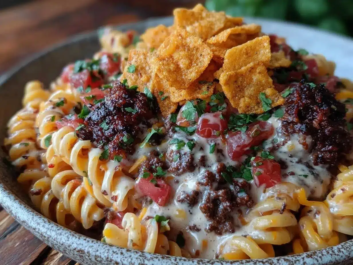 creamy taco ranch pasta salad preparation steps