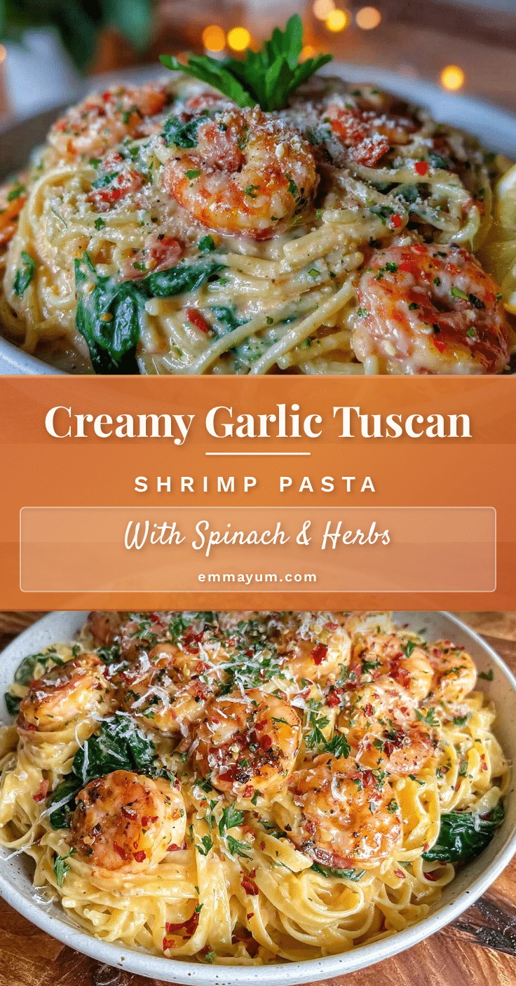 creamy tuscan shrimp pasta recipe