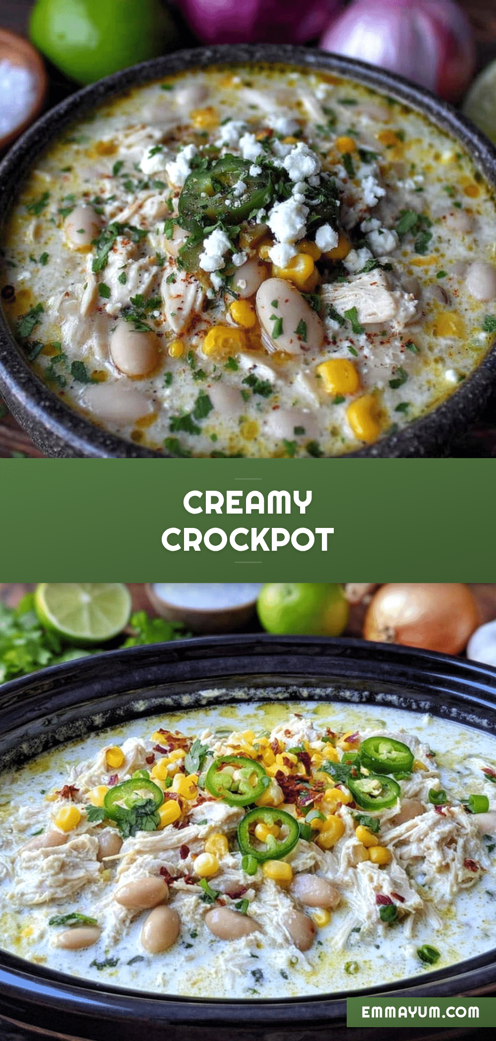 creamy white chicken chili crockpot recipe recipe
