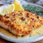 crispy air fryer parmesan crusted salmon - featured image