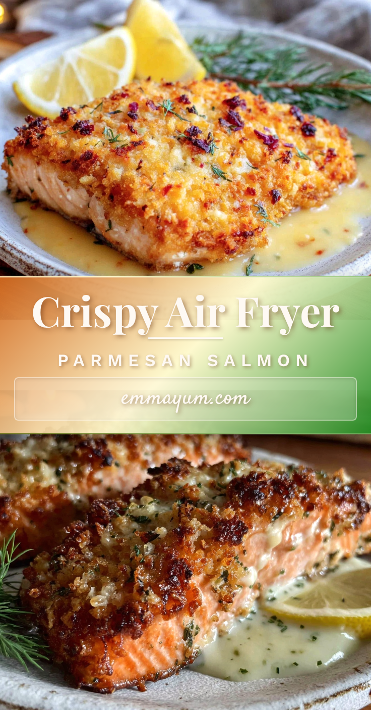crispy air fryer parmesan crusted salmon recipe