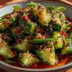 crispy asian smashed cucumber salad - featured image