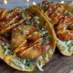 crispy bang bang shrimp tacos - featured image