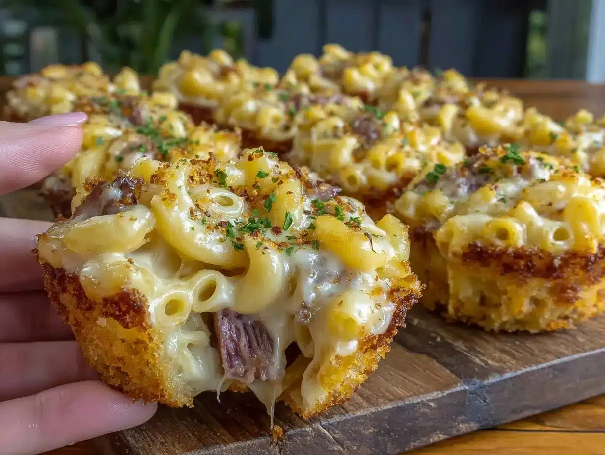 crispy brisket mac and cheese cups preparation steps