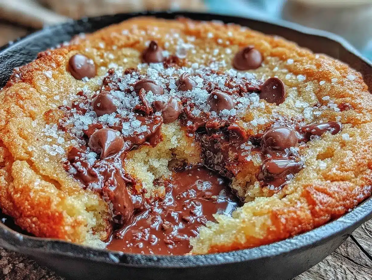 crispy brown butter chocolate chip cookie skillet preparation steps
