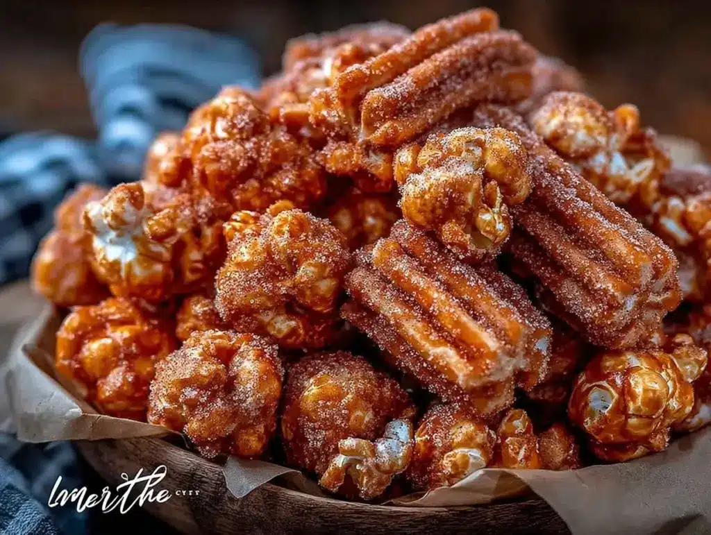 crispy churro popcorn recipe - featured image