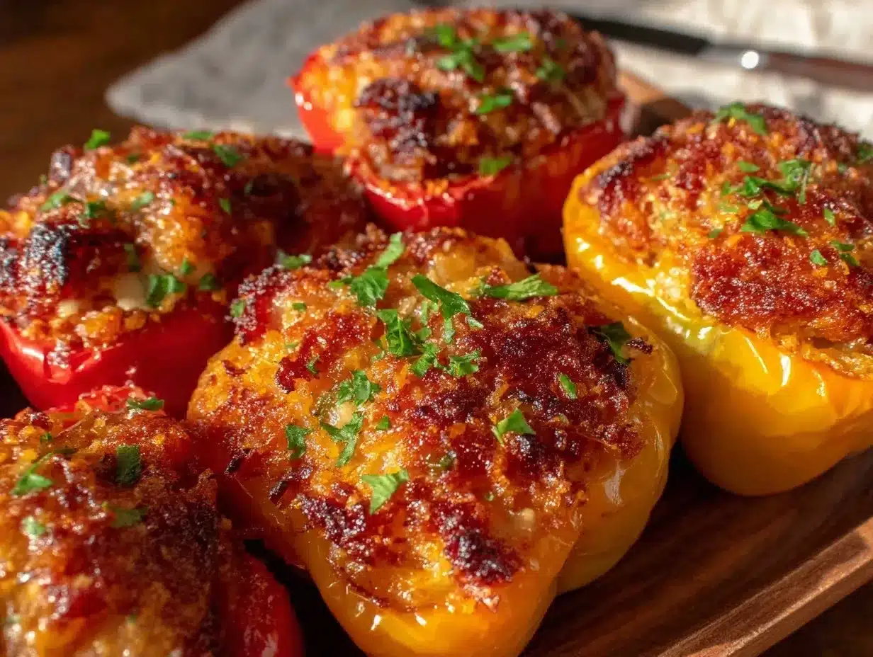 crispy corned beef hash stuffed peppers preparation steps