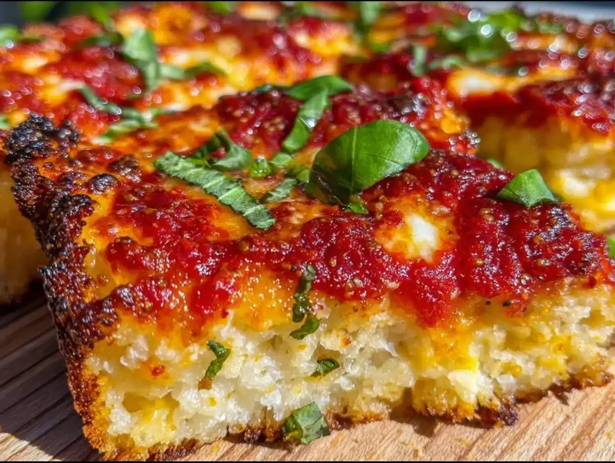 crispy Detroit style pizza preparation steps