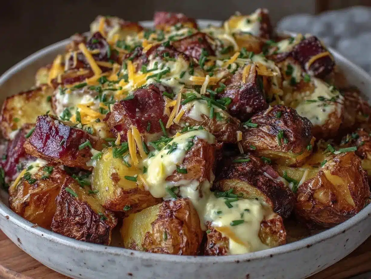 crispy loaded baked potato salad preparation steps
