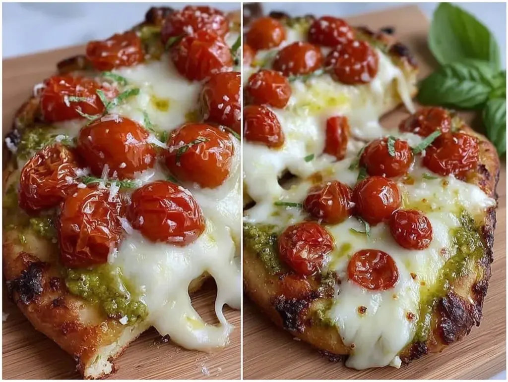 crispy naan bread pizza - featured image