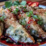 crispy pan-fried pork gyoza - featured image