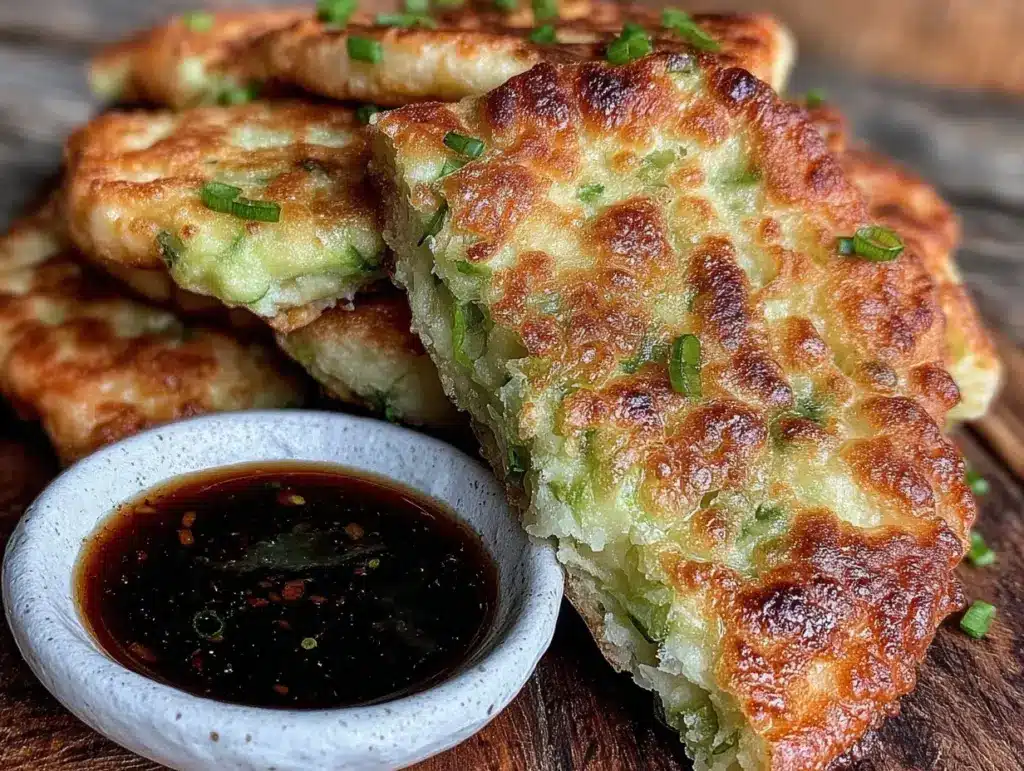 crispy scallion pancakes - featured image