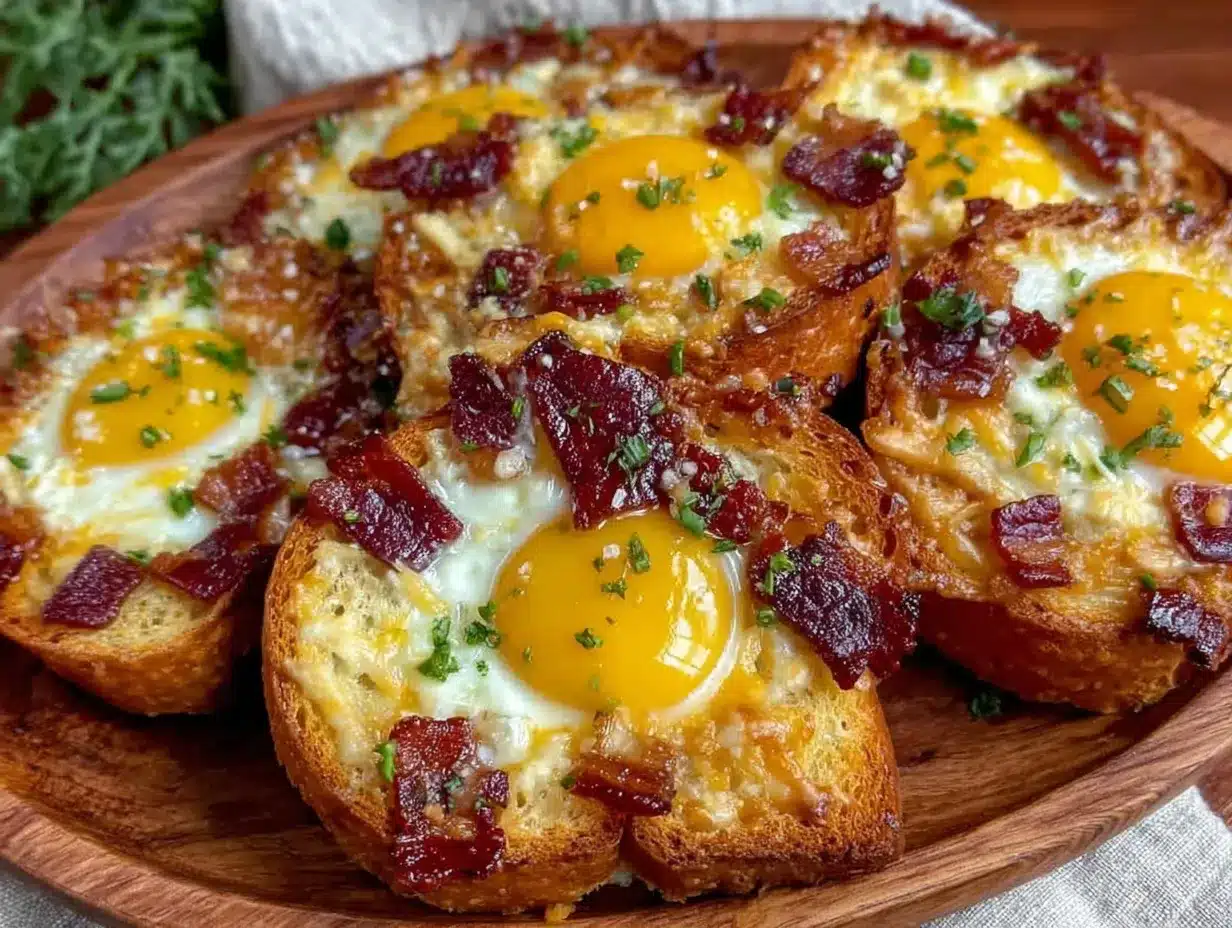 crispy sheet pan egg-in-a-hole preparation steps