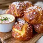 crispy soft pretzel bites - featured image