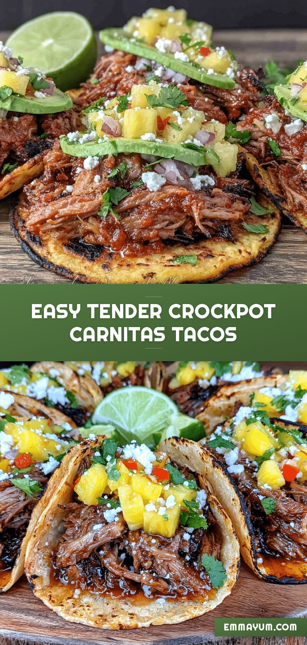 crockpot carnitas tacos recipe