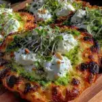 dandelion pesto flatbread - featured image