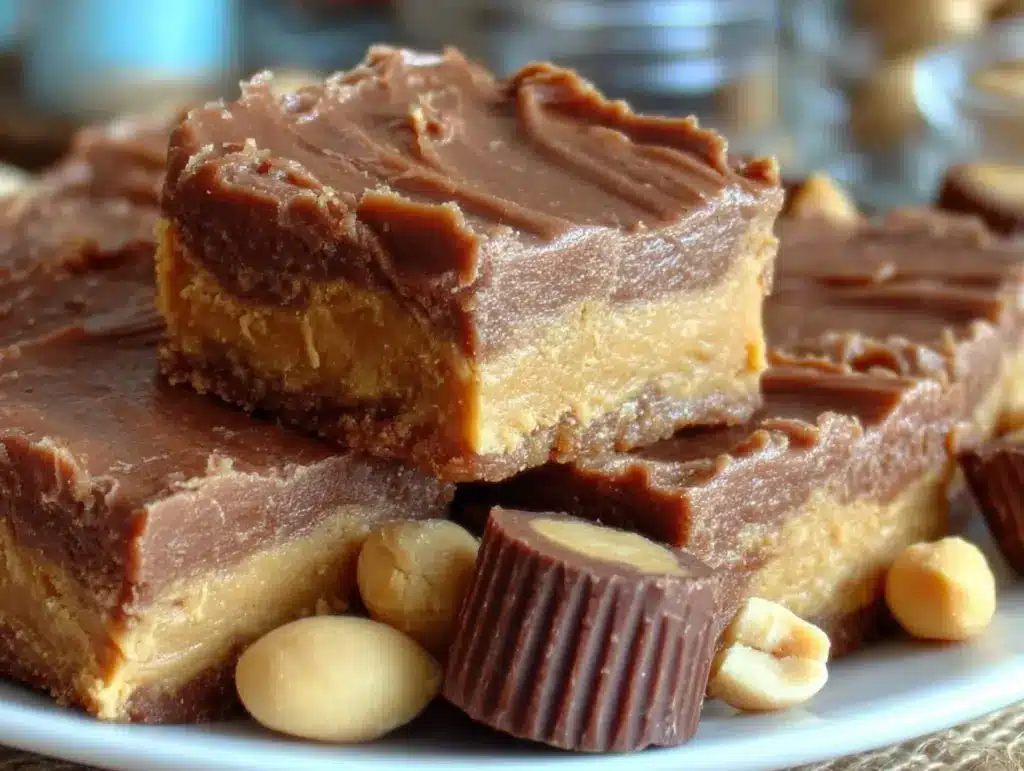 easy 5-ingredient peanut butter cup fudge - featured image
