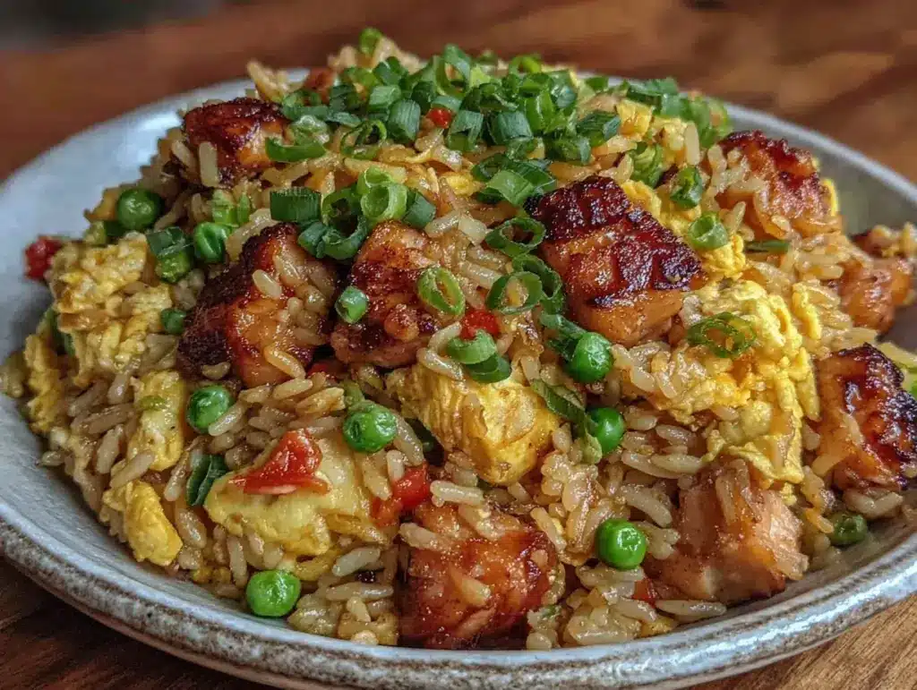 easy chicken fried rice recipe - featured image