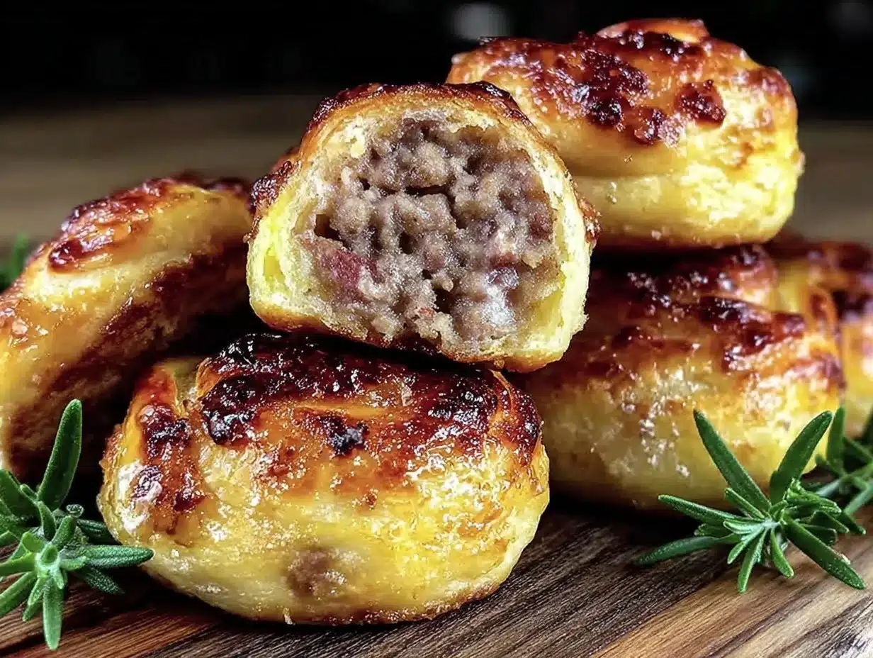 easy crescent roll sausage bites preparation steps