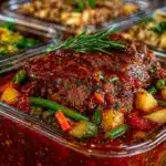 easy freezer crockpot dump meals - featured image