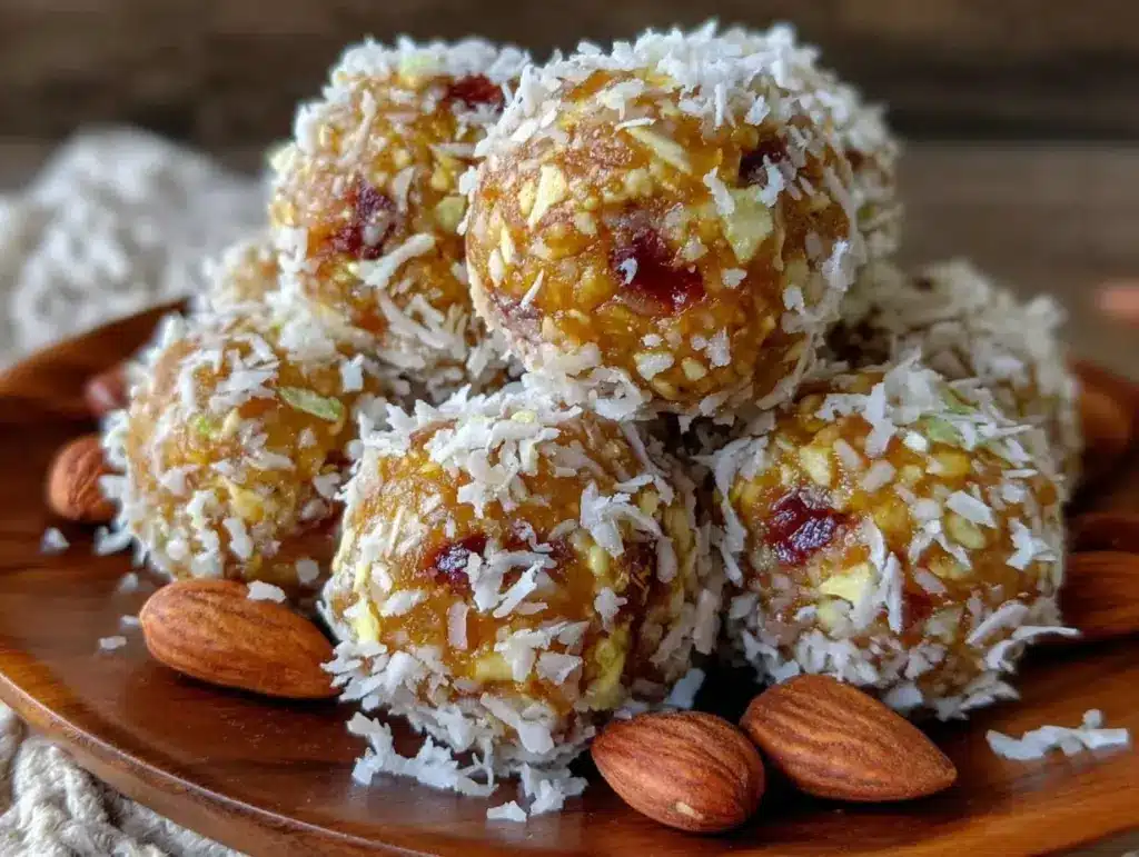 easy no-bake peanut butter coconut energy balls - featured image