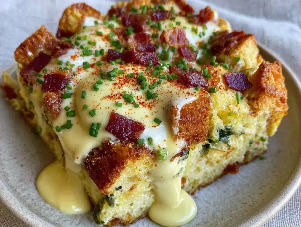 Easy Overnight Eggs Benedict Casserole - featured image