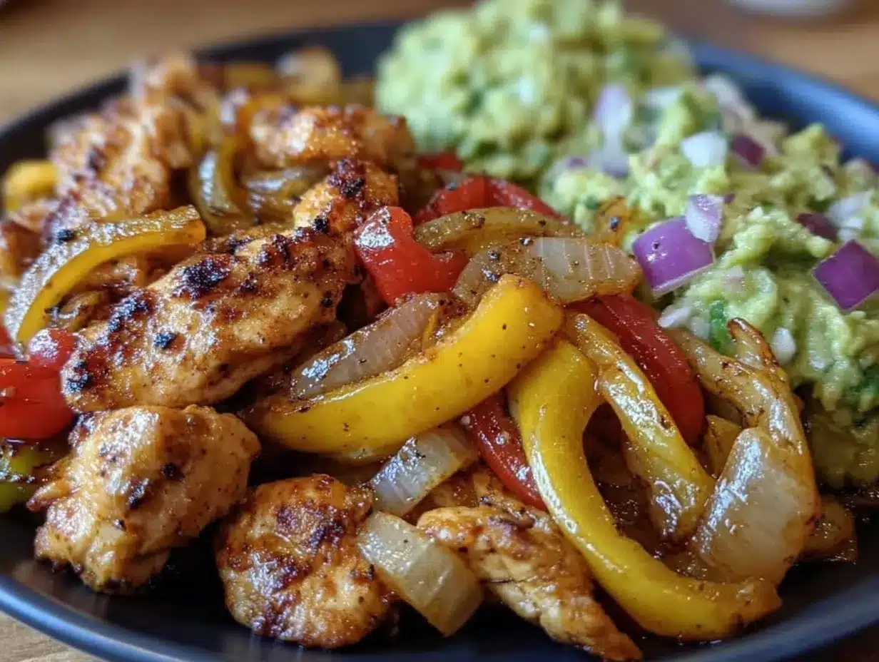 easy sheet pan chicken fajitas preparation steps