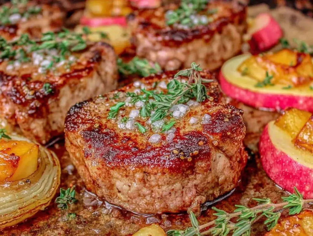 easy sheet pan pork chops - featured image