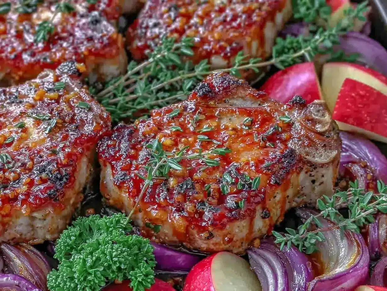 easy sheet pan pork chops preparation steps