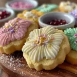 flower-shaped sugar cookie decorating platter - featured image