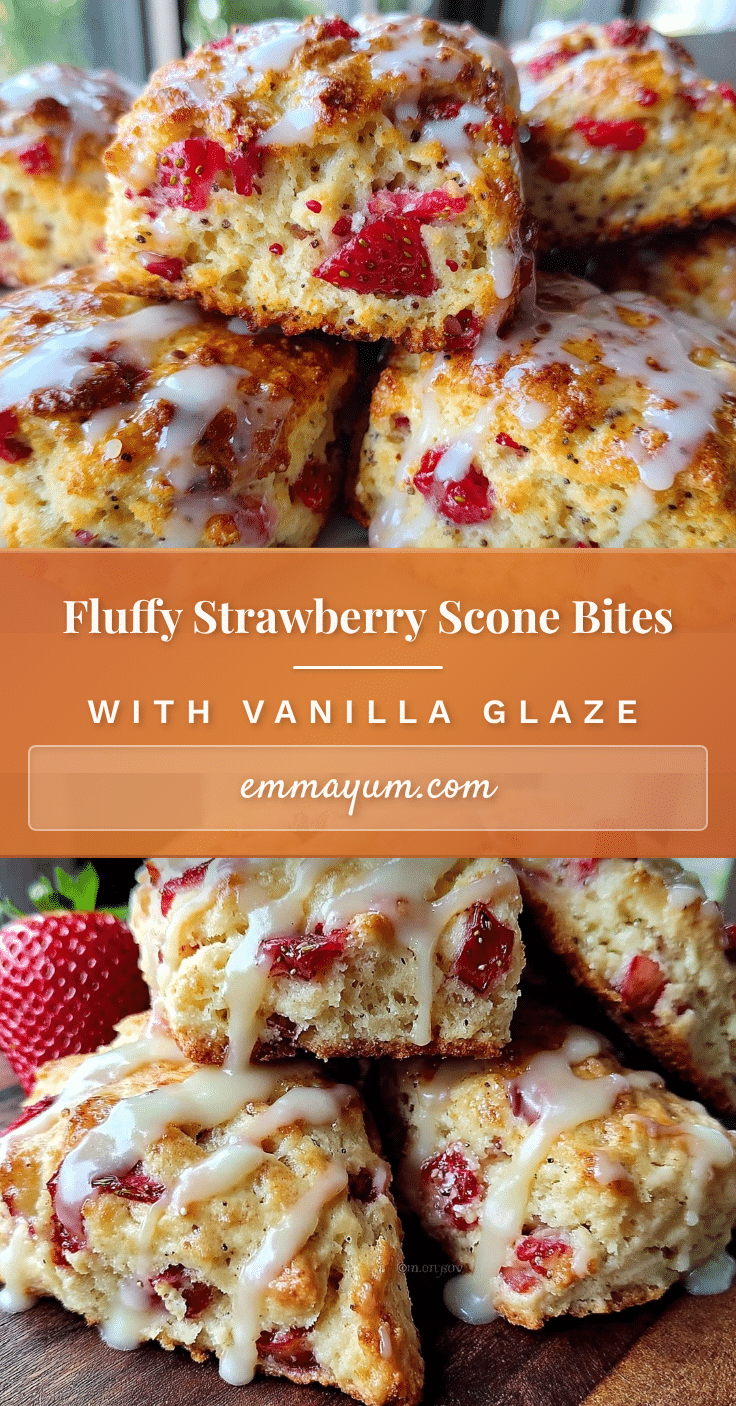 fluffy strawberry scone bites recipe