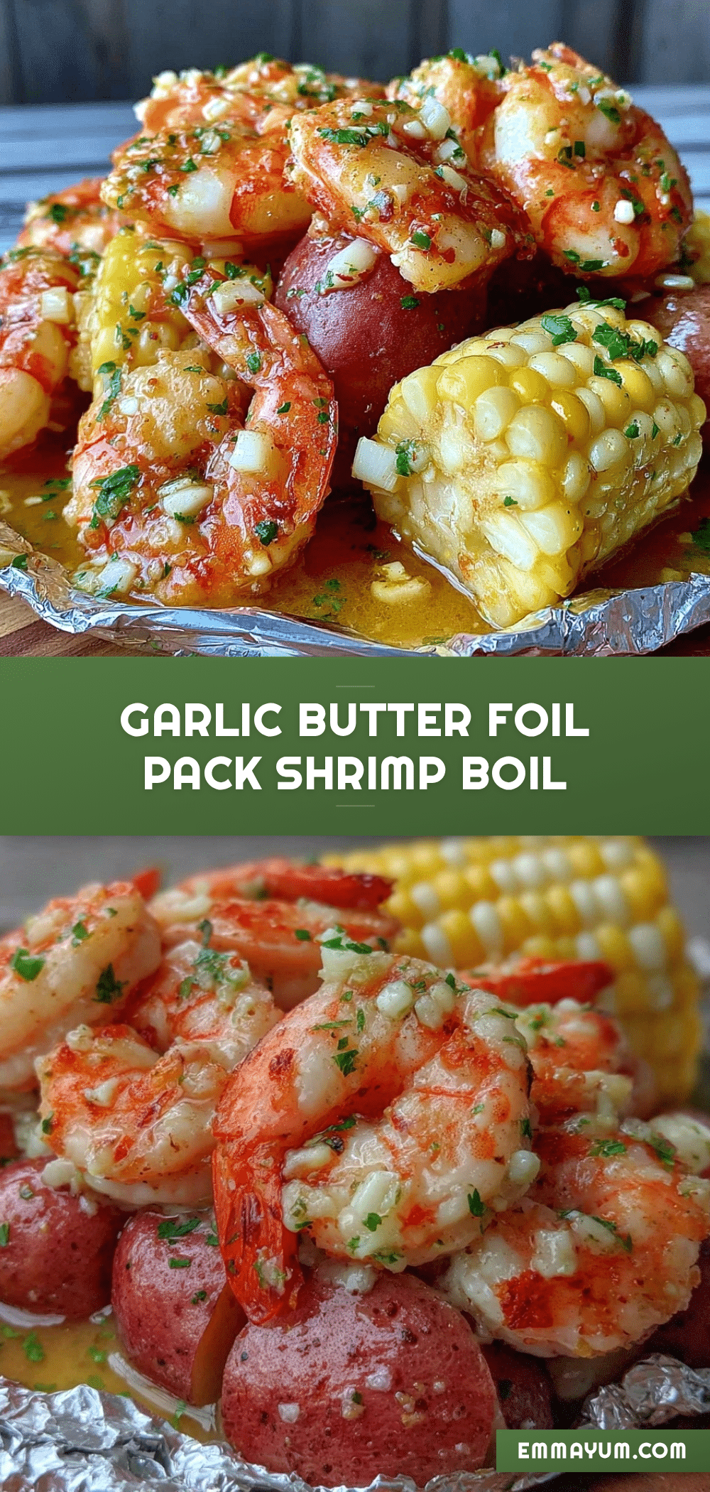 foil pack garlic butter shrimp boil recipe