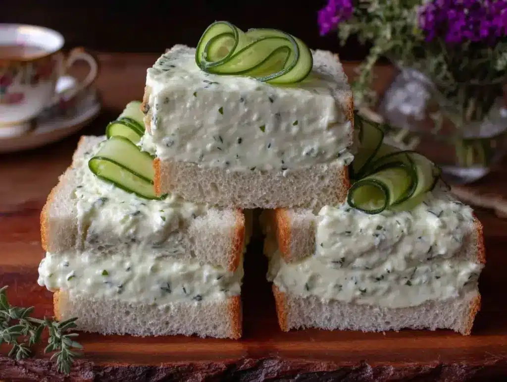 fresh benedictine tea sandwiches - featured image