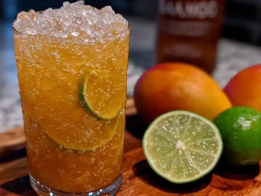 fresh coconut water mango refresher - featured image