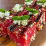 fresh grilled watermelon and feta skewers - featured image