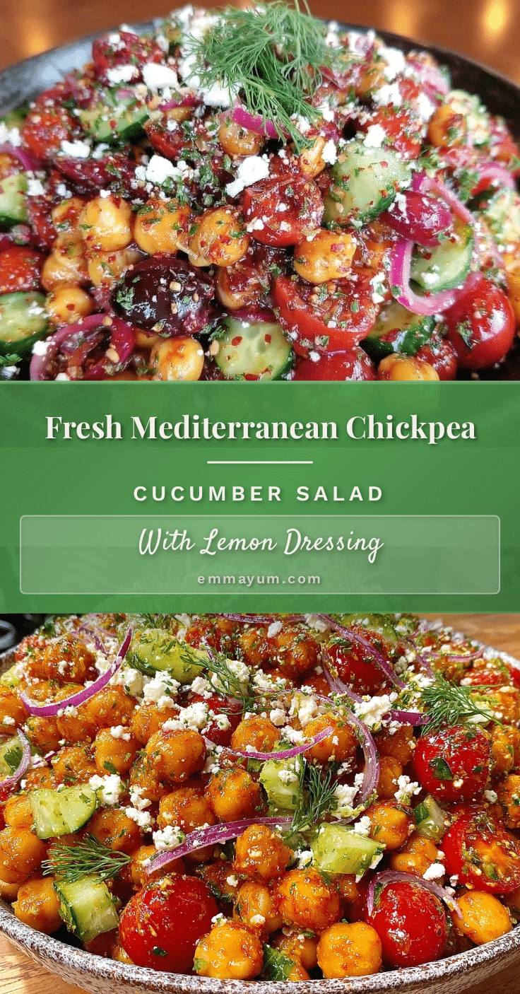 fresh mediterranean chickpea cucumber salad recipe
