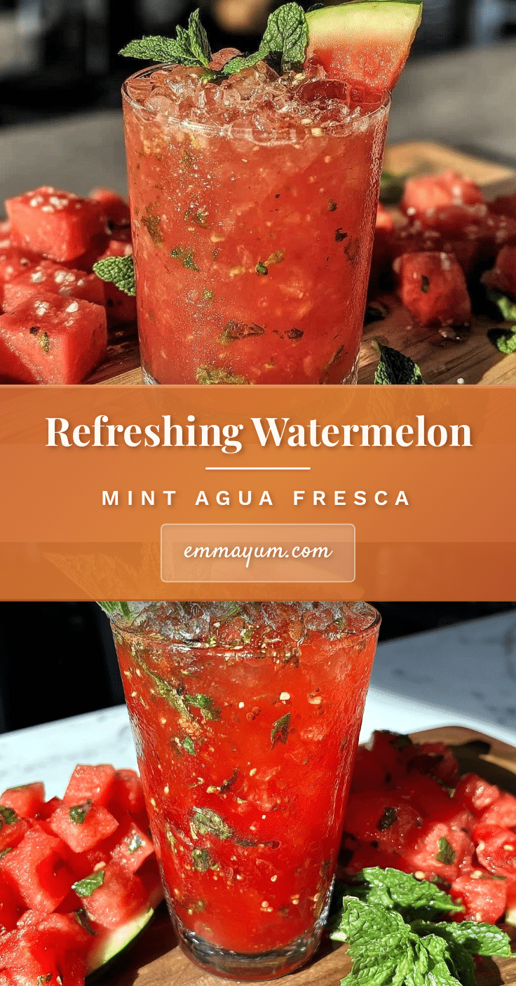 fresh watermelon mint agua fresca recipe
