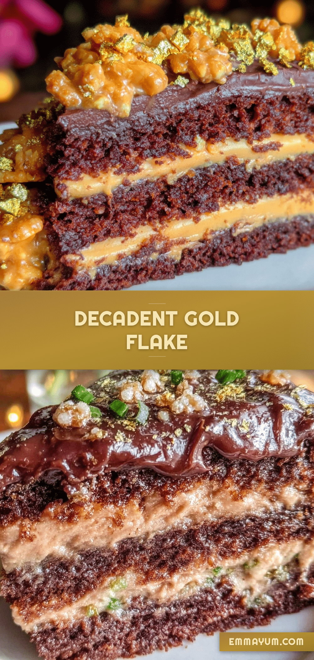 gold flake chocolate taurus layer cake recipe