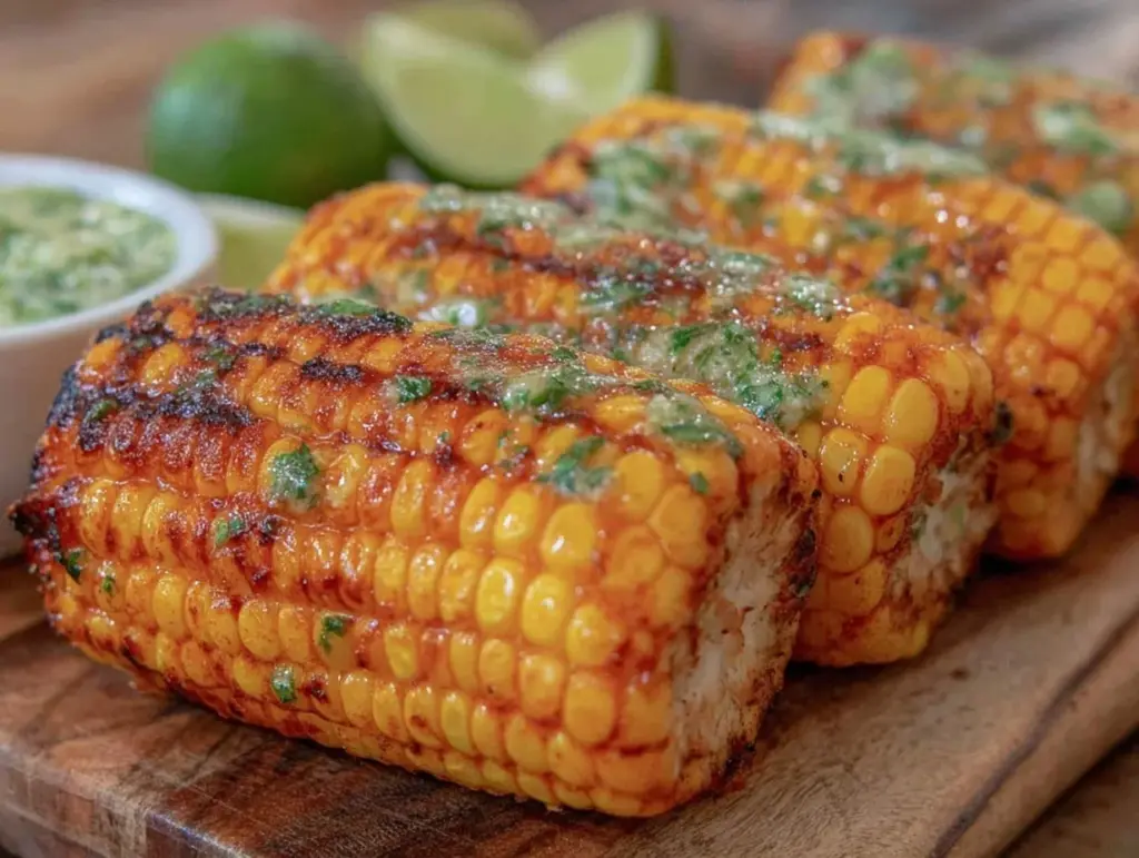 grilled corn on the cob with chipotle lime butter - featured image