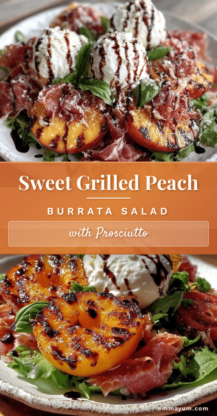 grilled peach and burrata salad recipe