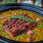 hearty crockpot split pea soup - featured image