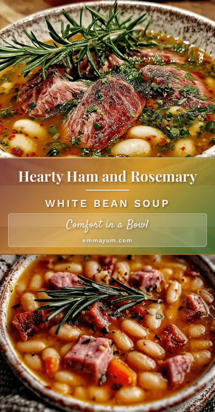 Hearty Ham and White Bean Soup with Rosemary recipe