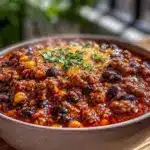 hearty turkey chili - featured image