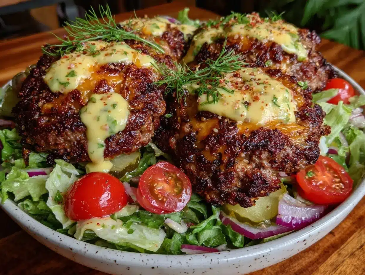 keto smash burger bowl preparation steps