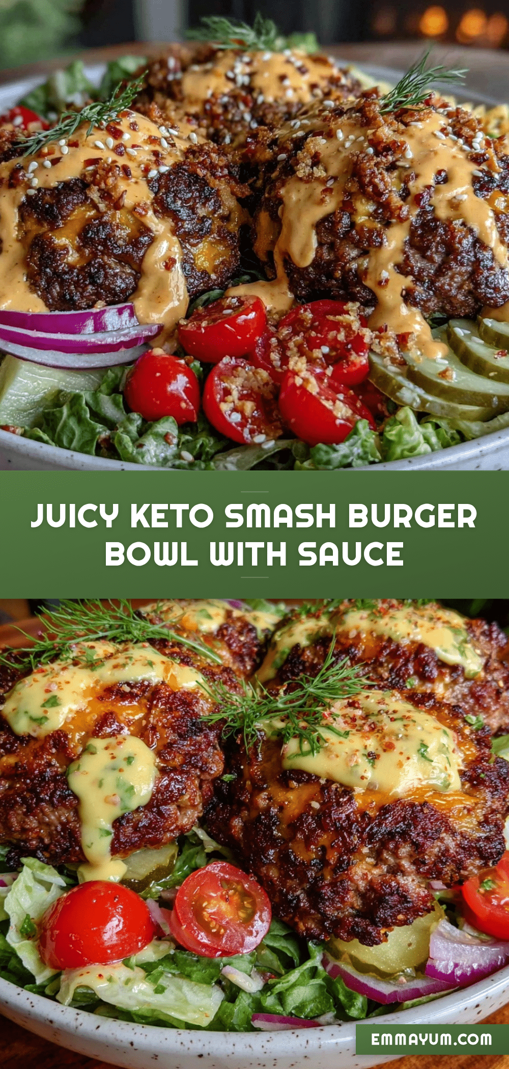keto smash burger bowl recipe