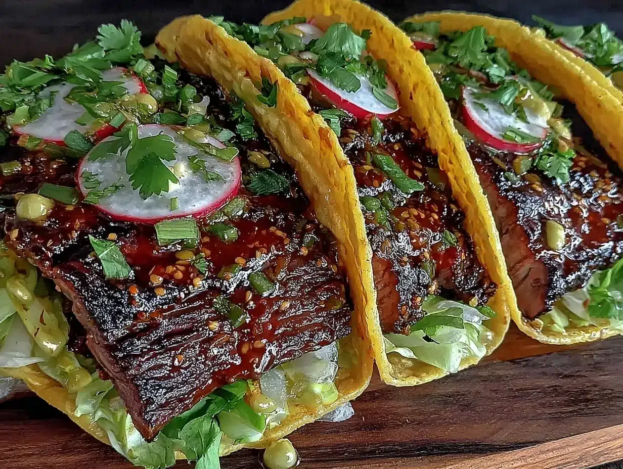 Korean BBQ beef tacos preparation steps